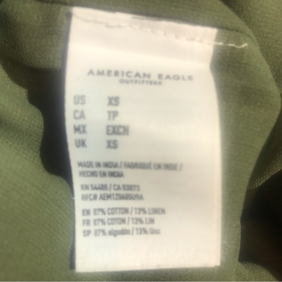 2 for $20 American Eagle Green Paper Bag Shorts XS - Picture 7 of 12